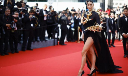 Iris Mittenaere éblouit sur le tapis rouge de Cannes