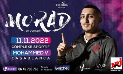 Morad en showcase le 11 novembre 2022 à Casablanca.