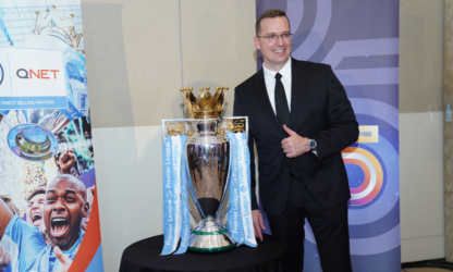 Le trophée de la Premier League de Manchester City dévoilé au Maroc par QNET