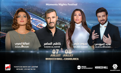 Najwa Karam, Kadim Al Sahir, Assala Nasri et Majed Al Mohandes bientôt à Casablanca 