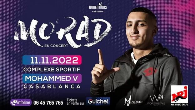 Morad en showcase le 11 novembre 2022 à Casablanca.