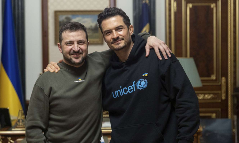 Orlando Bloom effectue un voyage humanitaire en Ukraine 
